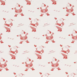 Paper Source Wrap Newsprint Santa Red | The Container Store