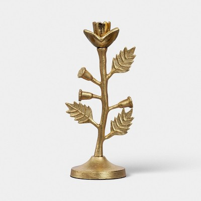 Easter Gold Metal Botanical Taper Candle Holder - Threshold™ | Target