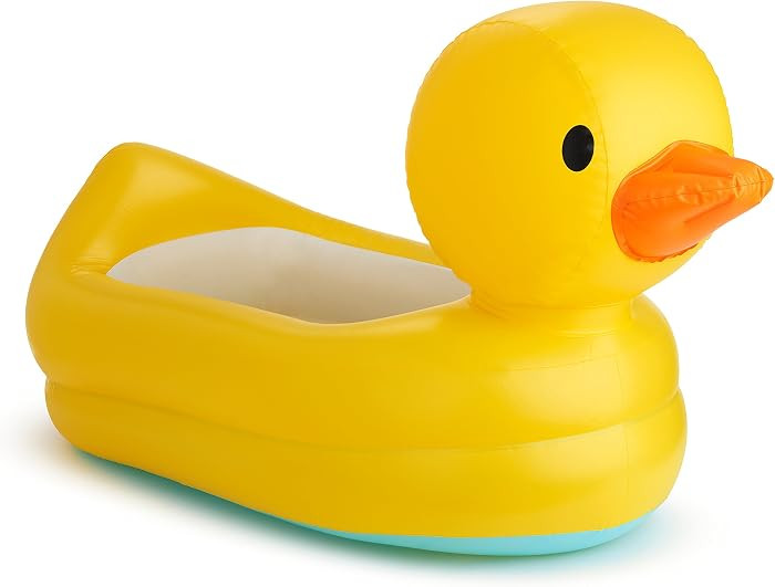 Munchkin Duck Inflatable Baby Bathtub for Babies 6-24 Months, White Hot Heat Alert, Great for Hom... | Amazon (US)