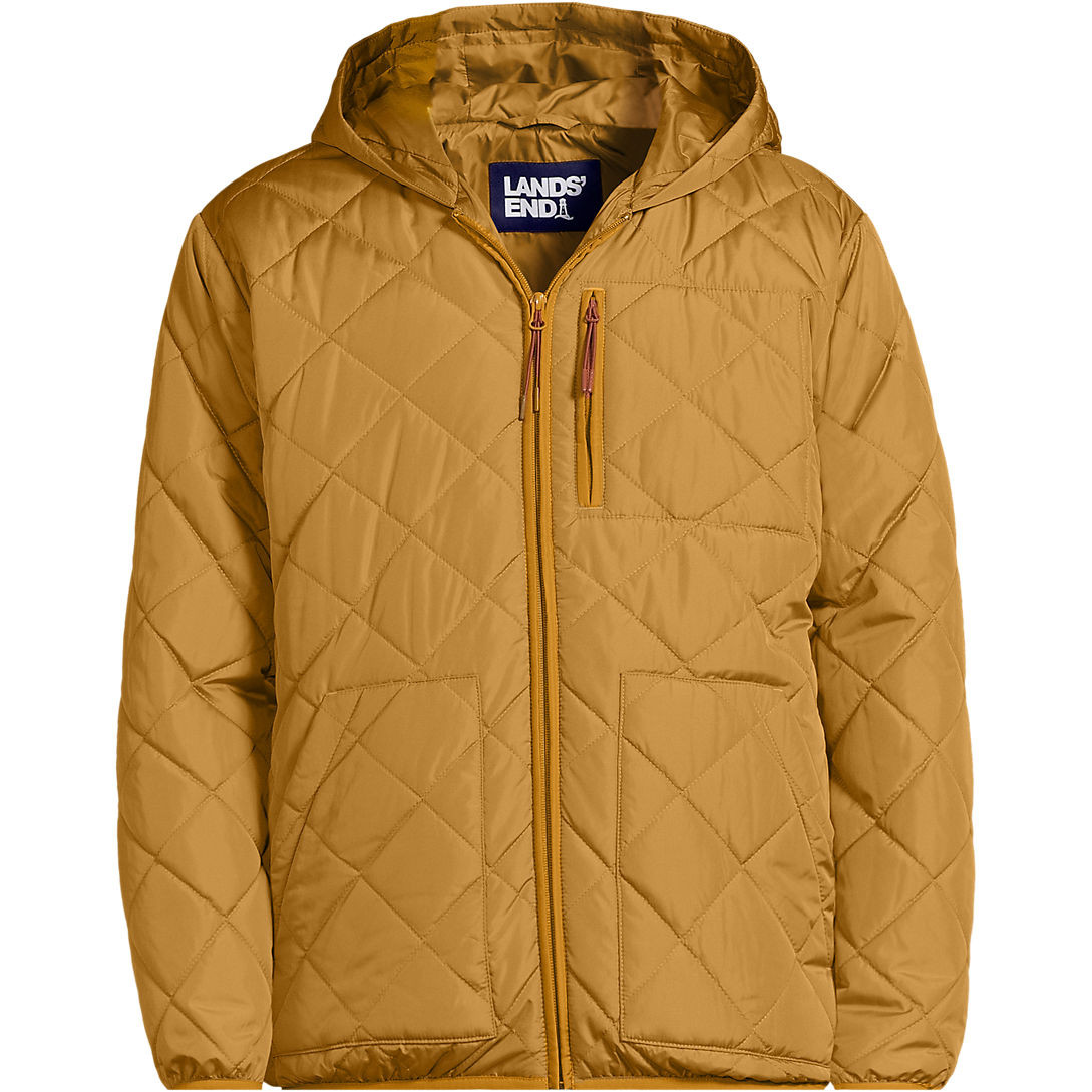Men's FeatherFree Insulated Diamond Quilted Hoodie Jacket | Lands' End (US)