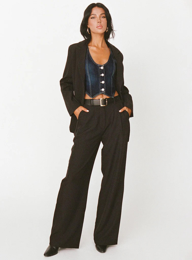 Archer Pants Black Lower Impact | Princess Polly US