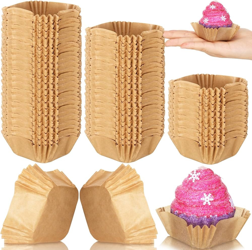 Tanlade 350 Pcs Square Mini Cupcake Liners Disposable Brownie Baking Cups Pan Liners Paper Baking... | Amazon (US)
