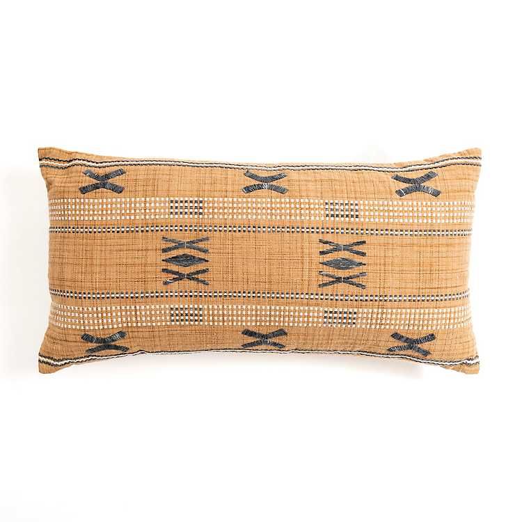New! Orange Scottsdale Western Lumbar Pillow | Kirkland's Home