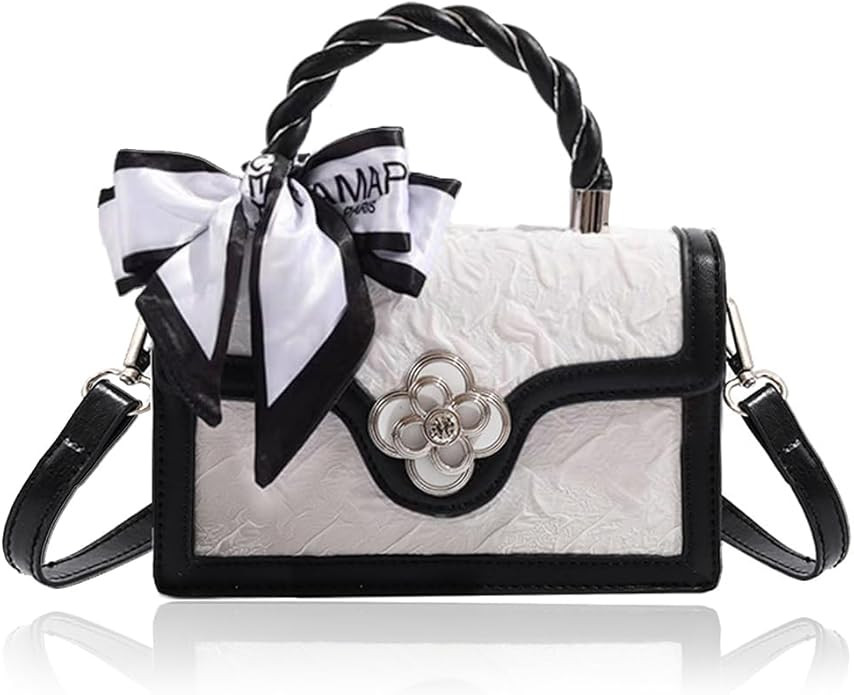 Bi&Yamigeo Mini Colorblock Top Handle Bag,Vintage PU Leather Floral Textured Pattern Crossbody Cl... | Amazon (US)