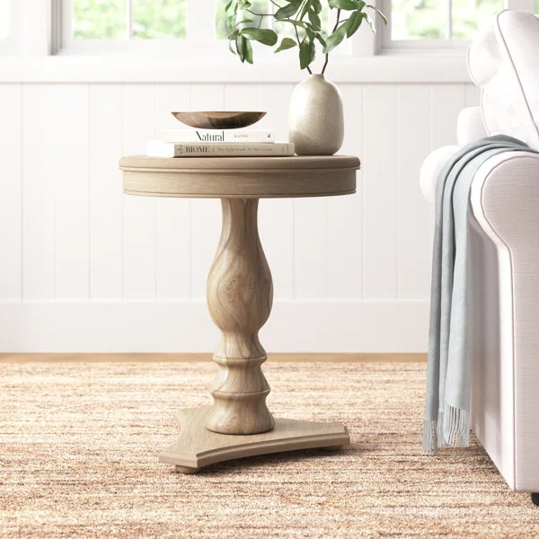 Wilamette 24'' Tall Pedestal End Table | Wayfair North America