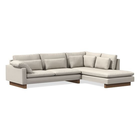 Harmony Sectional Set 11: Left Arm 2.5 Seater, Right Arm Terminal Chaise, Down Blend, Performance Ya | West Elm (US)