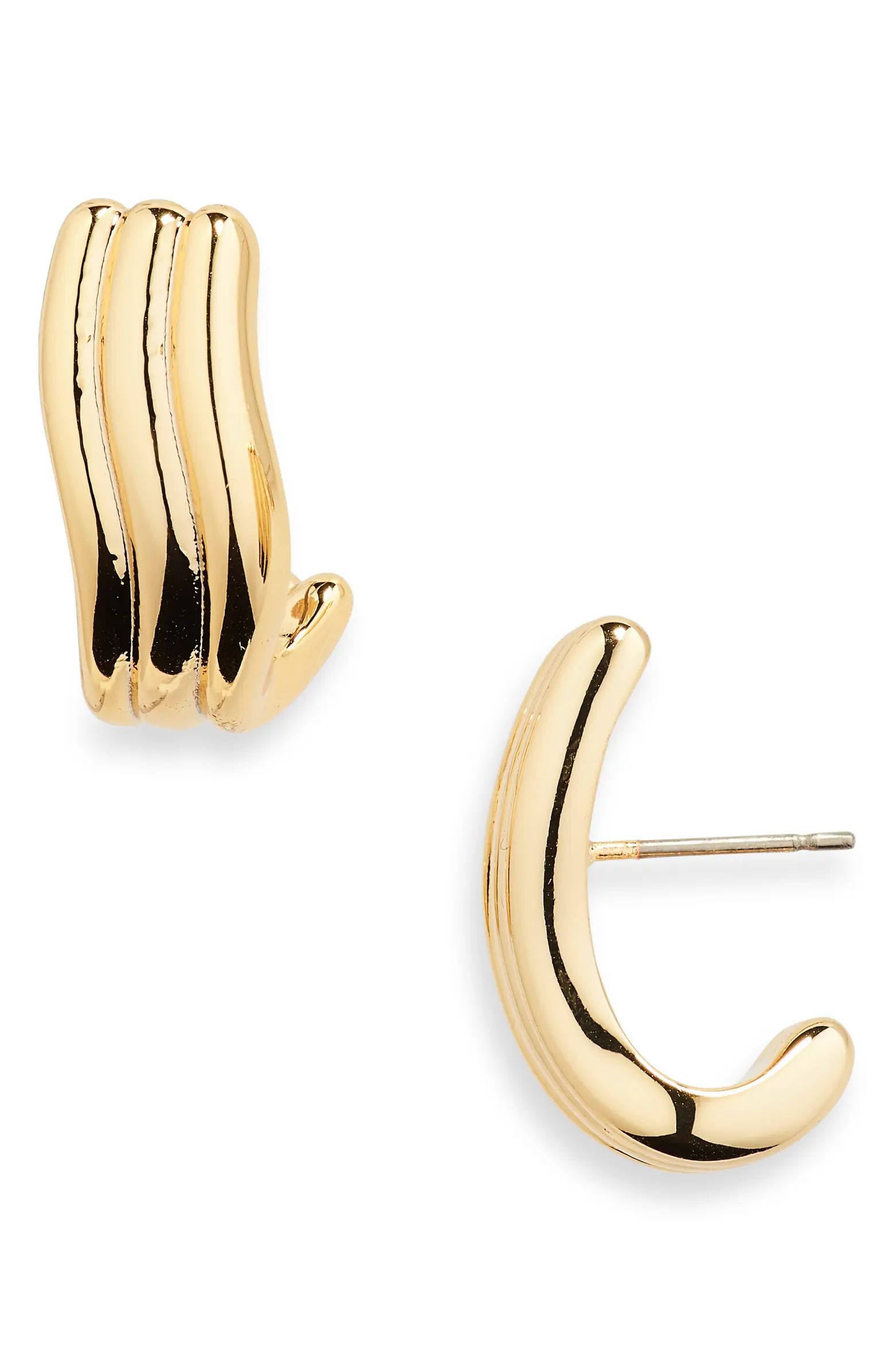 Ribbed Wavy Statement Earrings | Nordstrom