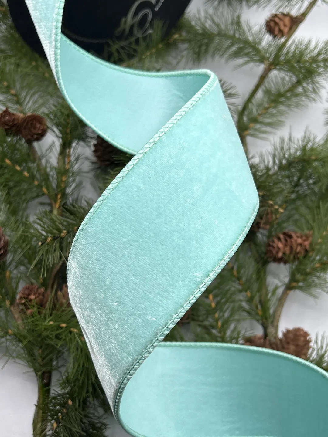 1" or 2.5" Robin's Egg Blue ~ Aqua Velvet Ribbon ~ Wired Edges ~ Farrisilk ~ 10 Yard Roll - Etsy | Etsy (Global)