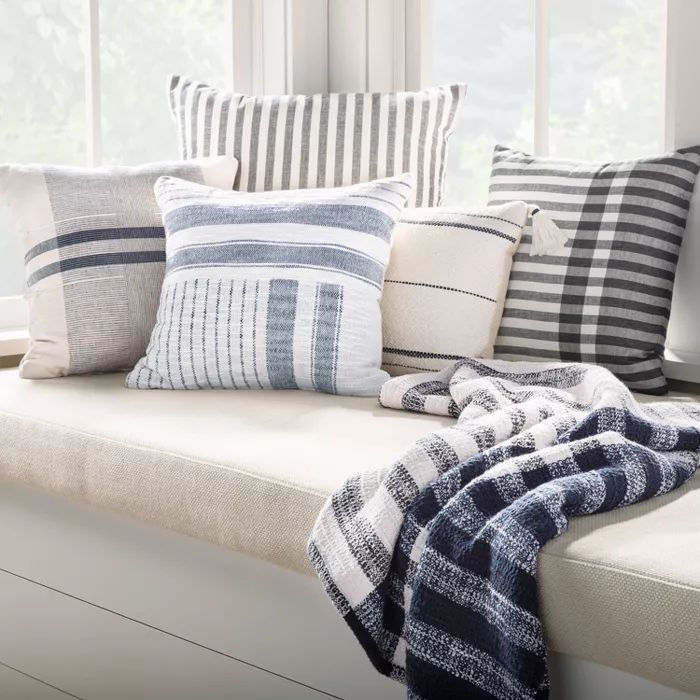 Tassel Center Band Stripes Throw Pillow - Hearth & Hand™ with Magnolia | Target