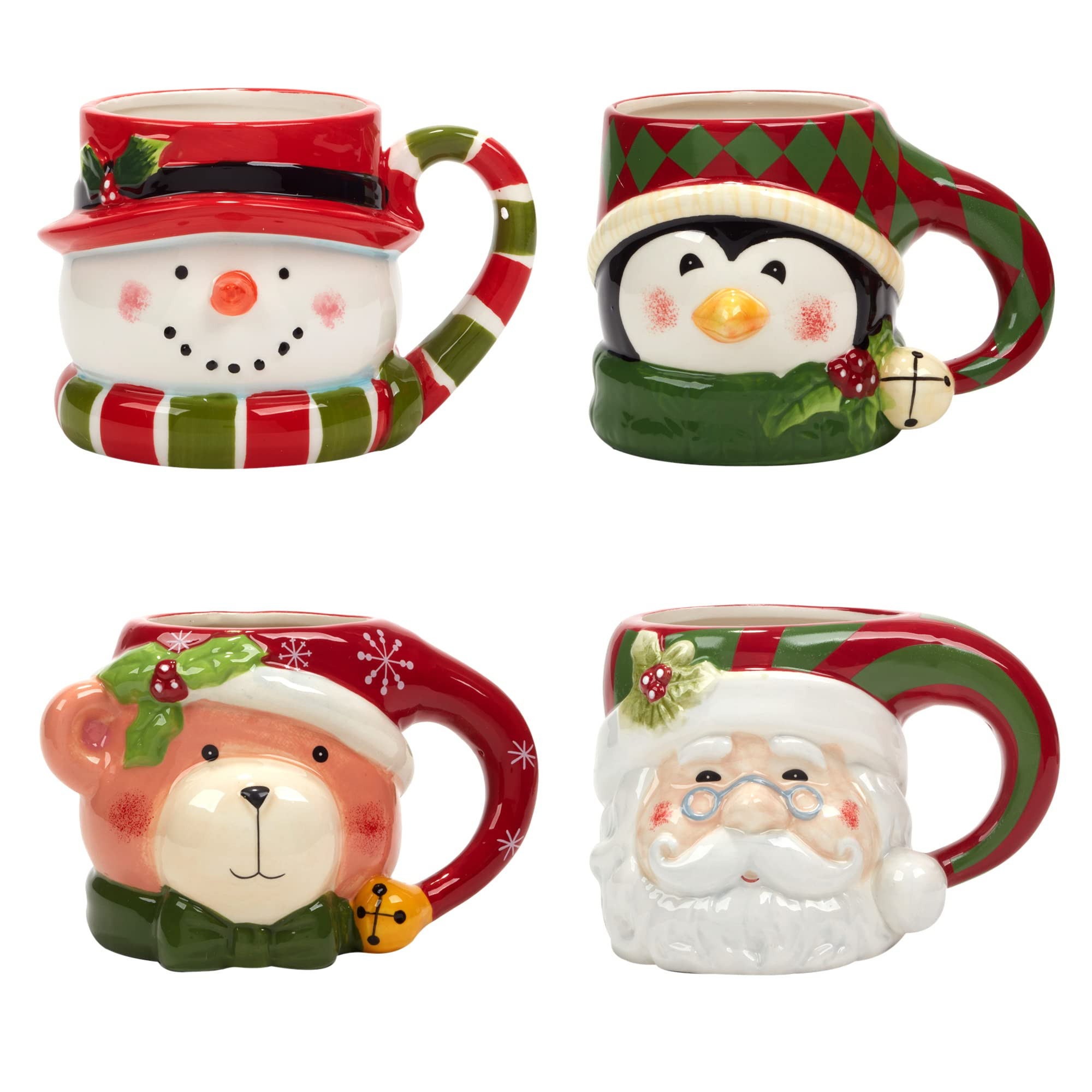 Certified International Holiday 4 Pc. Mug Set, 18 oz., Multicolor | Amazon (US)