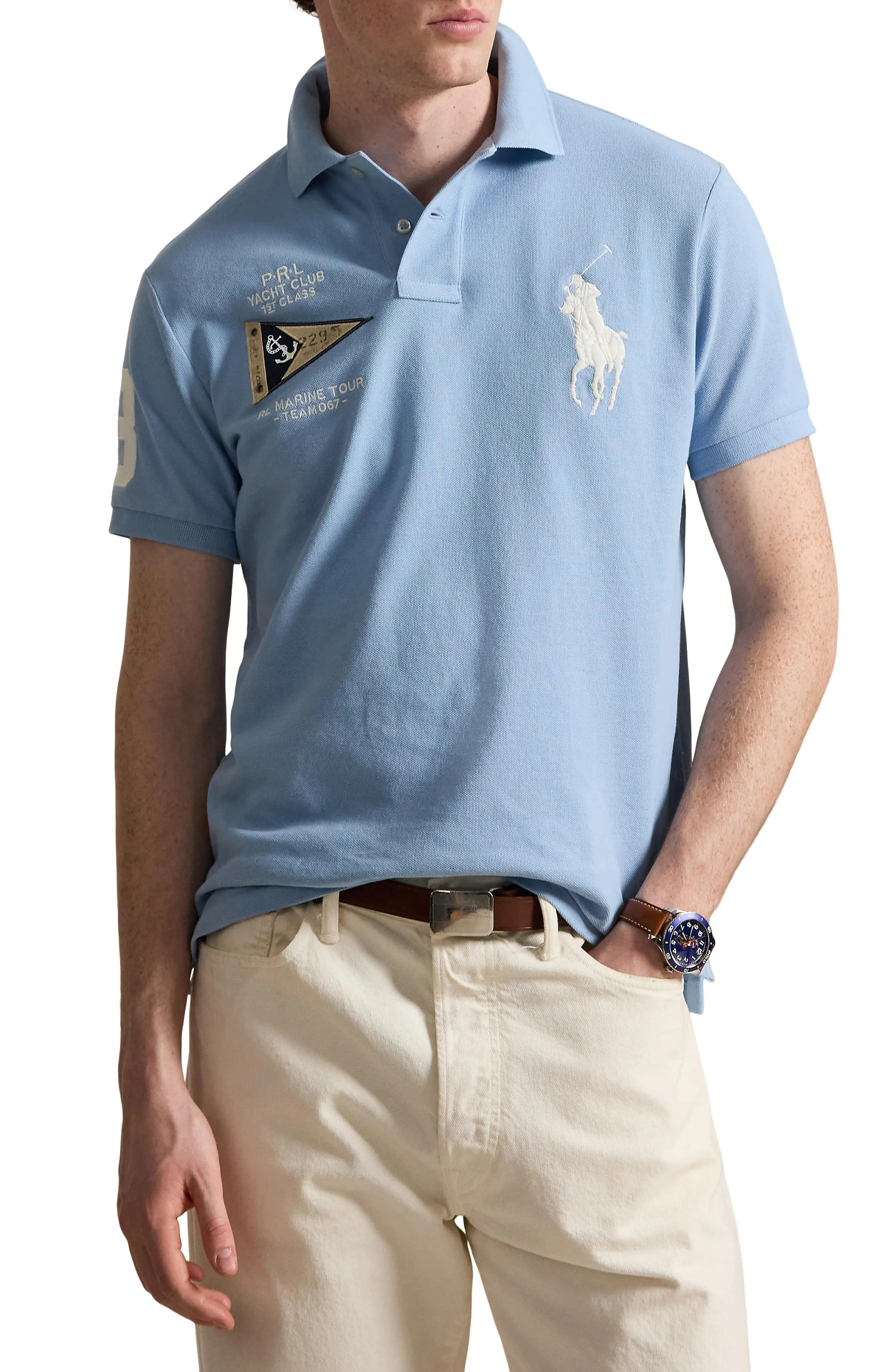 Polo Ralph Lauren Custom Slim Fit Big Pony Polo Shirt (Men) | Nordstrom | Nordstrom