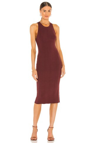 L'AGENCE Shelby Bodycon Dress in Marsala from Revolve.com | Revolve Clothing (Global)
