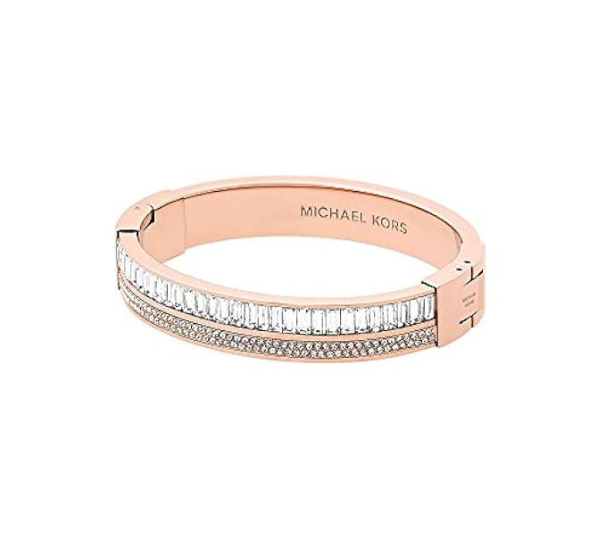Michael Kors Metallic Pav= Crystal Hinge Bangle Bracelet | Amazon (US)