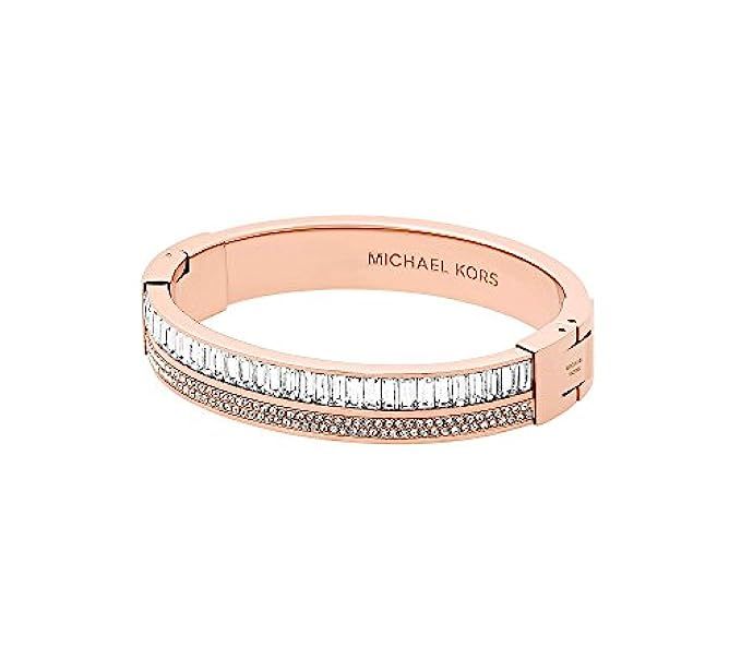 Michael Kors Metallic Pav= Crystal Hinge Bangle Bracelet | Amazon (US)