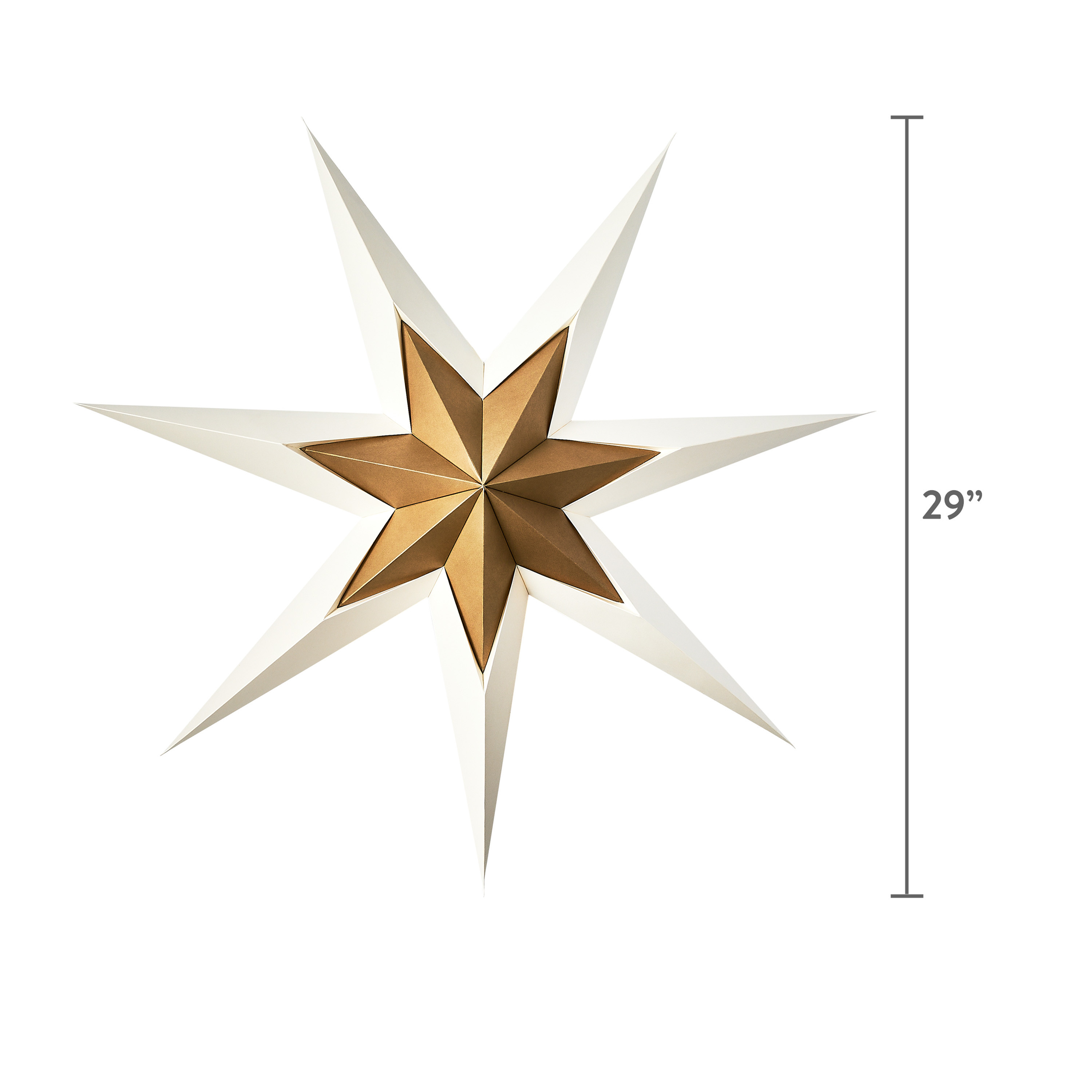3D White and Gold Star, 29 in, by Holiday Time | Walmart (US)