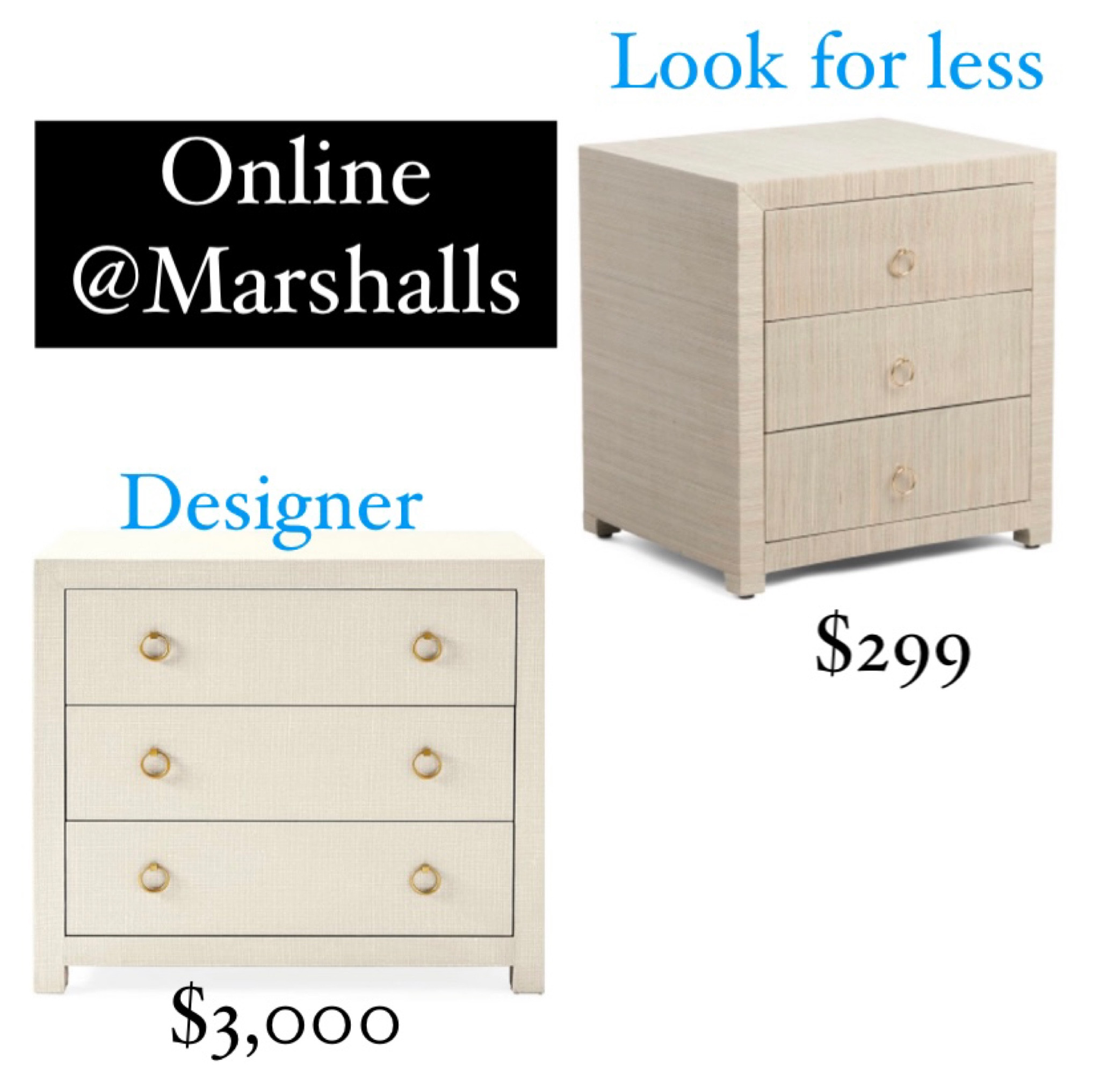 Designer Look for less online @marshalls 
Coastal look
Grand millennial 


#LTKstyletip #LTKFind #LTKsalealert