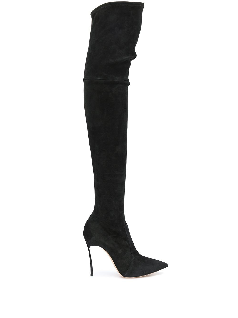 Casadei over-the-knee heeled boots - Black | Farfetch Global