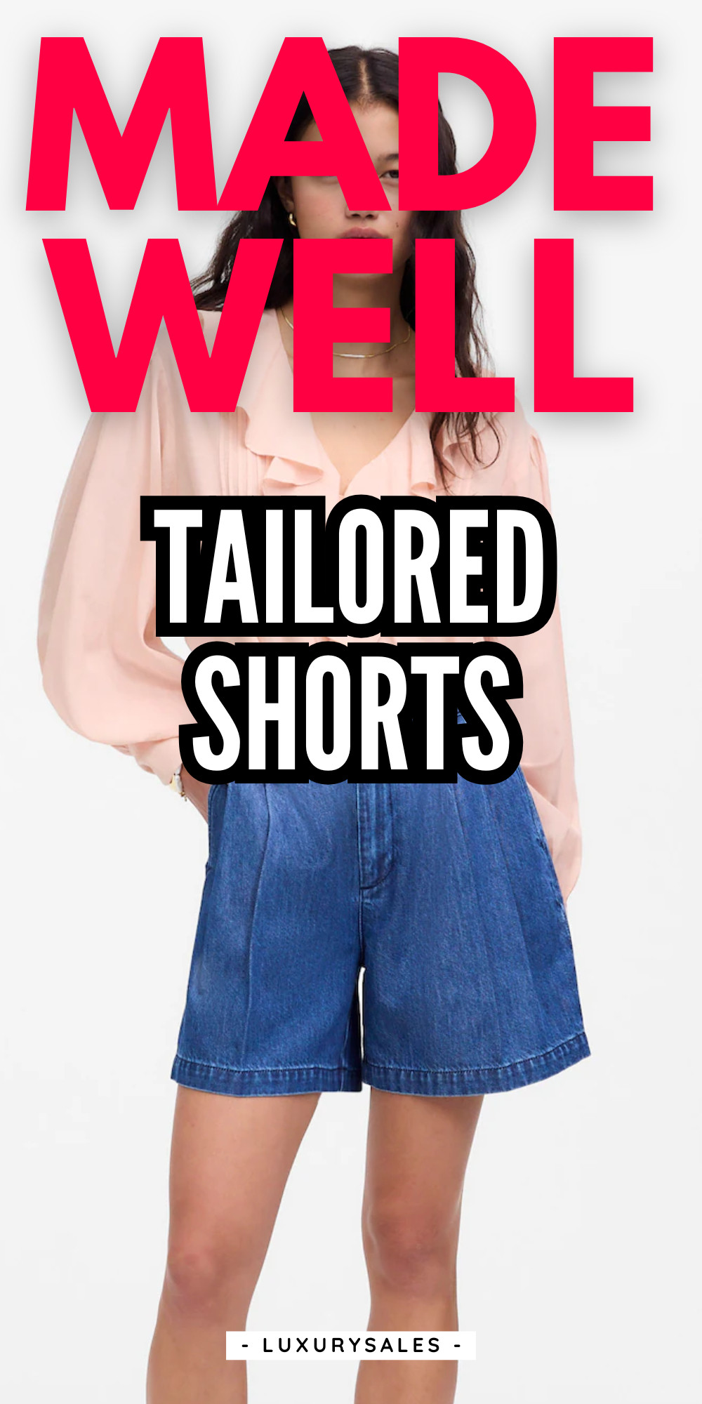 Effortless elegance in crepe pleated trouser shorts. Perfect for summer sophistication. #MadewellStyle #SummerEssentials #ElevatedBasics #EasyChic 

 #LTKxMadewell #LTKOver40 #LTKSaleAlert