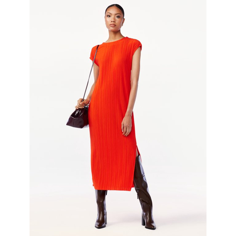 Scoop Women's Midi Dress with Dolman Sleeves | Walmart (US)