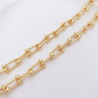 1 Meter 14K Gold Plated U Shape Chain, Link Necklace Cable Gold Jewelry Finding | Etsy (US)