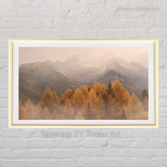 Samsung Frame TV Art Fall Simple Autumn Landscape Art - Etsy | Etsy (US)