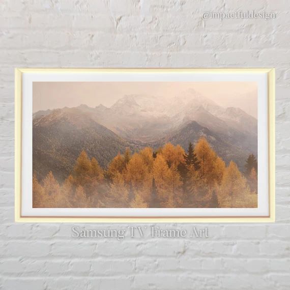 Samsung Frame TV Art Fall Simple Autumn Landscape Art - Etsy | Etsy (US)