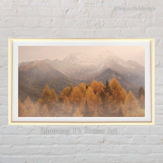 Samsung Frame TV Art Fall Simple Autumn Landscape Art - Etsy | Etsy (US)