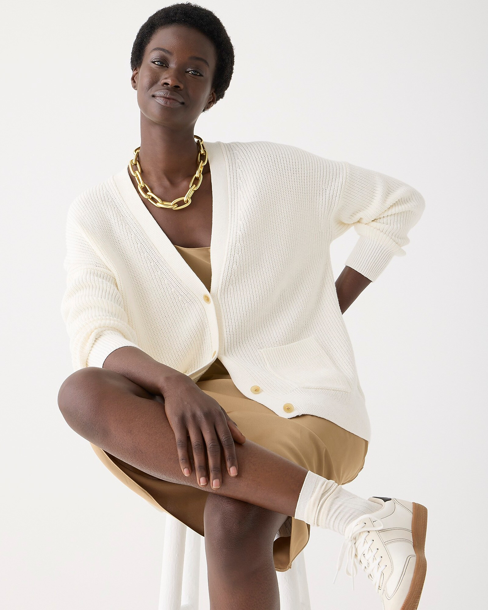 V-neck cotton-blend cardigan sweater | J. Crew US