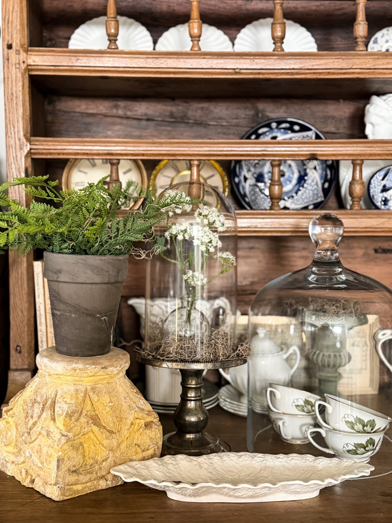 A cozy moment on the hutch. @Antique Farm House @Target 