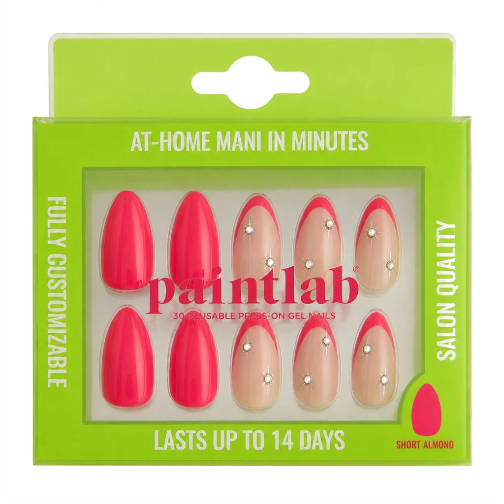 Celestial Pink Short Almond Press-On Nails | PaintLab