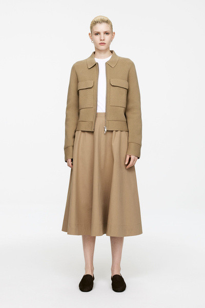 Knitted Cotton Jacket – Dark Beige – Women – ARKET GB | Arket UK