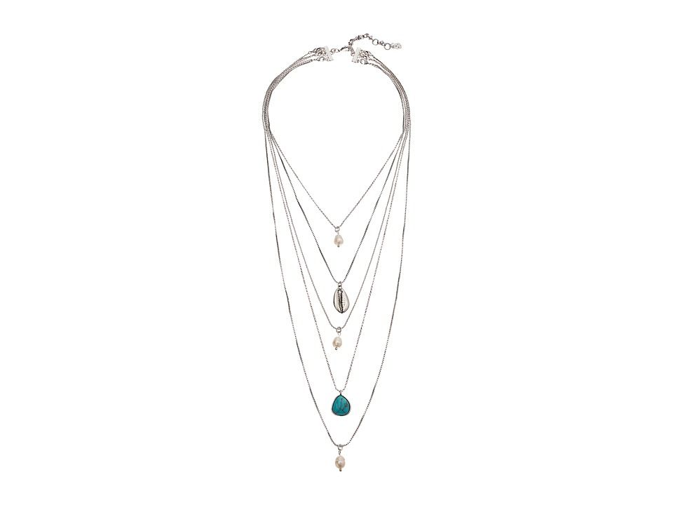 Lucky Brand - Boho Layer Necklace (Silver) Necklace | Zappos