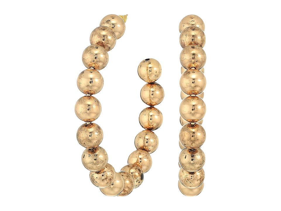 Steve Madden - Beaded Post Earrings (Gold) Earring | Zappos