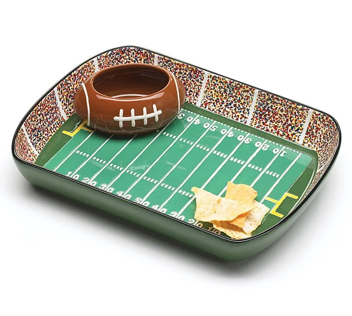 burton & BURTON Football Stadium Ceramic Party Supply 2pc 12.5" Serving Tray - Walmart.com | Walmart (US)
