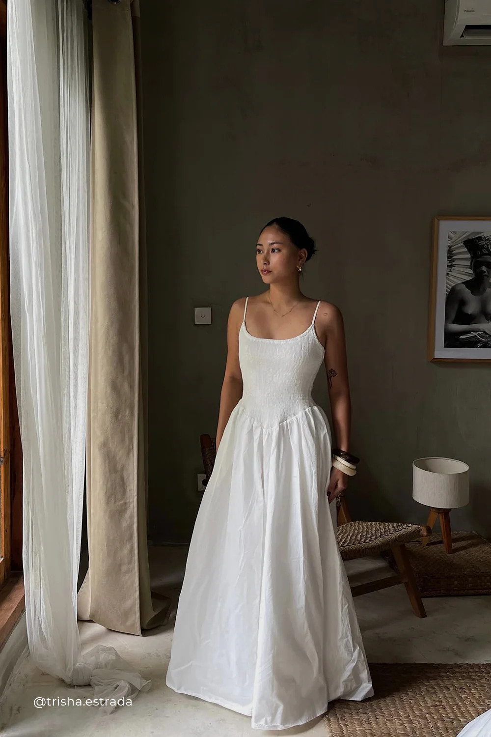 MILANO WHITE COTTON MIDI DRESS | DISSH