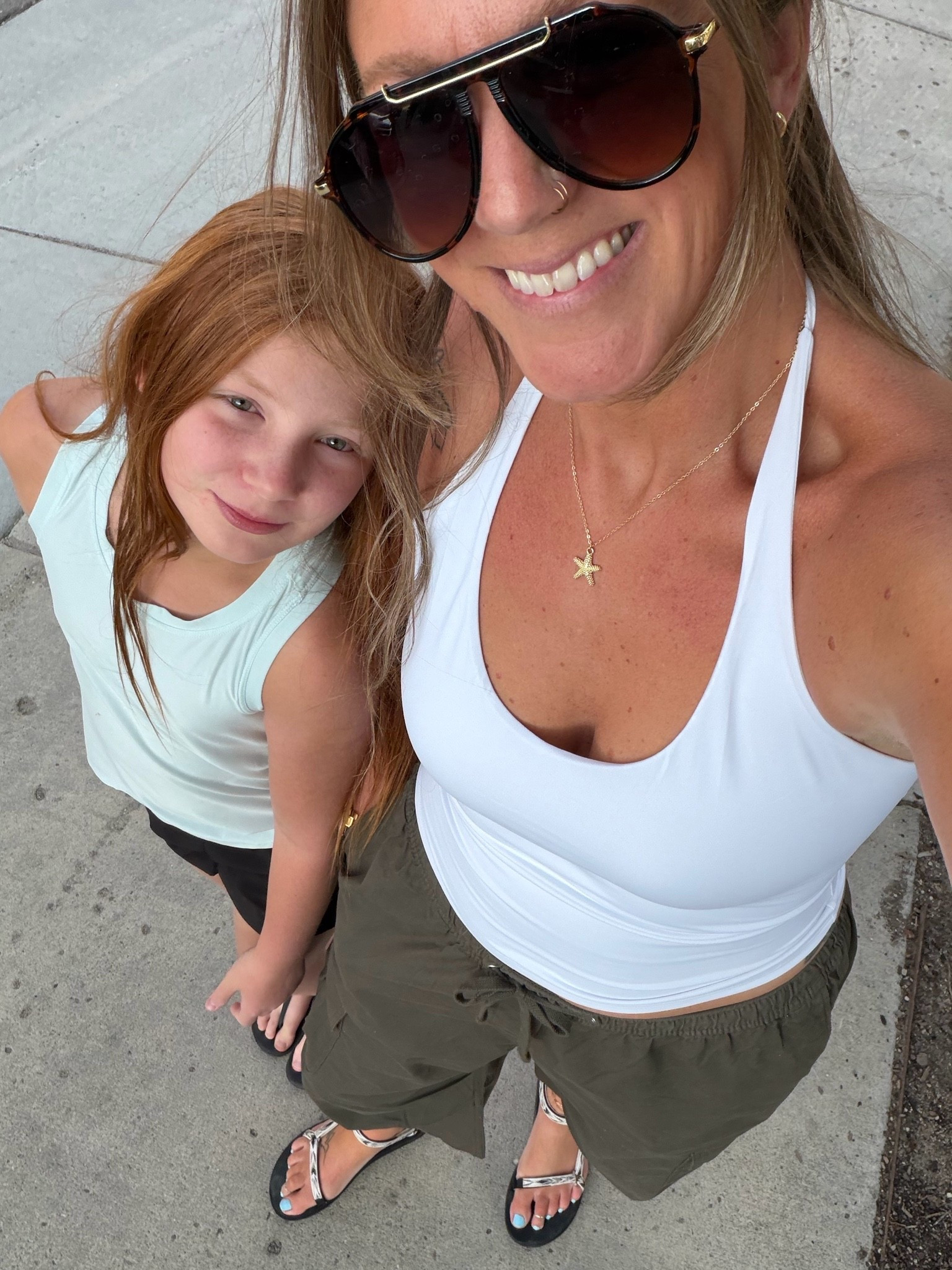 Today’s outfit of the day as a tall mom hanging out in the mountains 
Large tank, large pants (men’s, cut into crops) 11 sandals

#LTKTall #LTKOver40