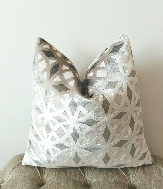 Luxury Silver Grey Velvet Throw Pillow Grey Pillows Velvet | Etsy | Etsy (US)
