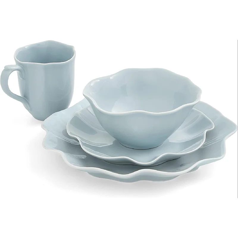 4 Piece Bone China Dinnerware Set Service for 1 | Wayfair North America