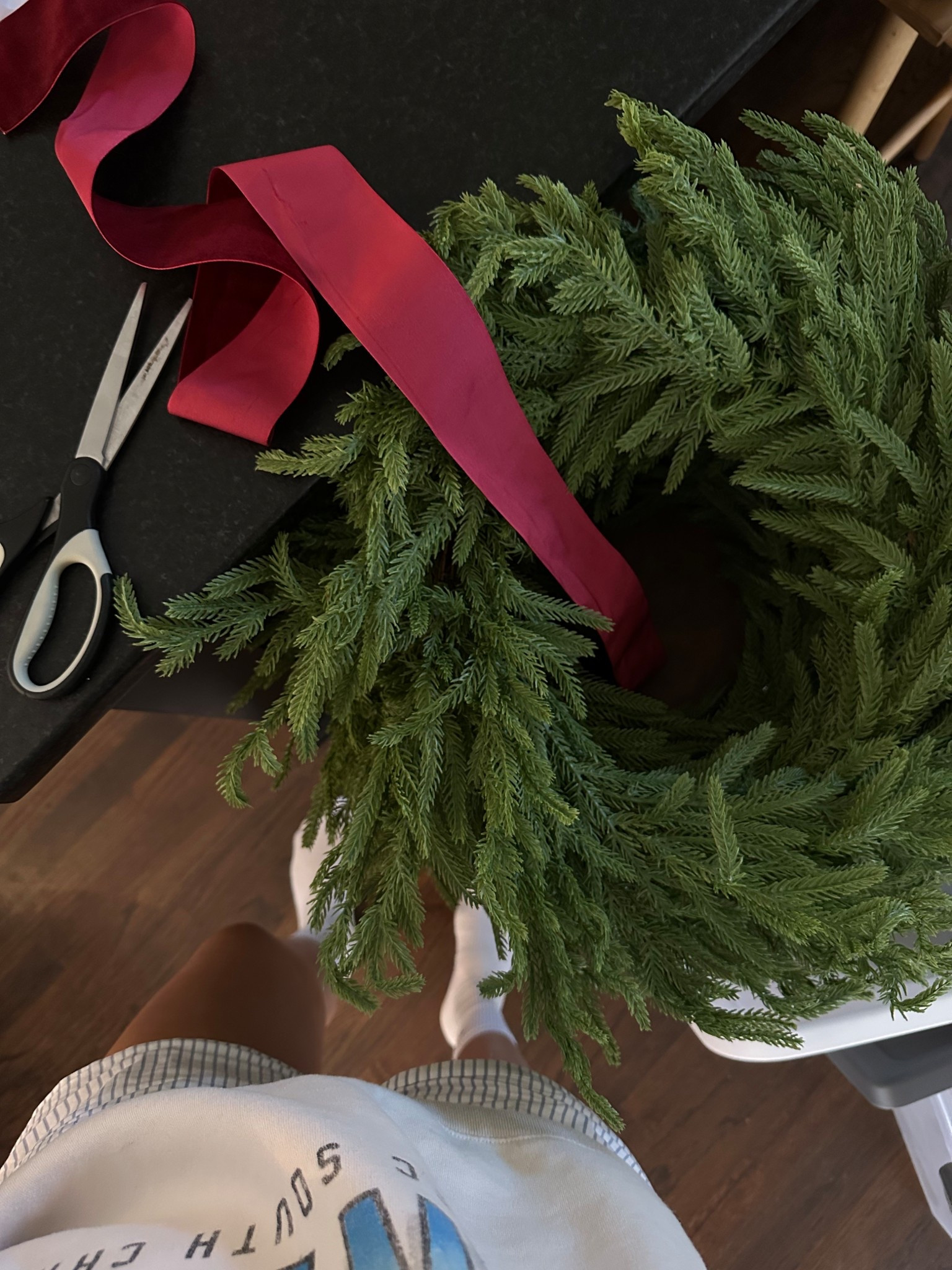 Christmas wreath and red velvet Christmas ribbon

#LTKHome #LTKFindsUnder50 #LTKHoliday