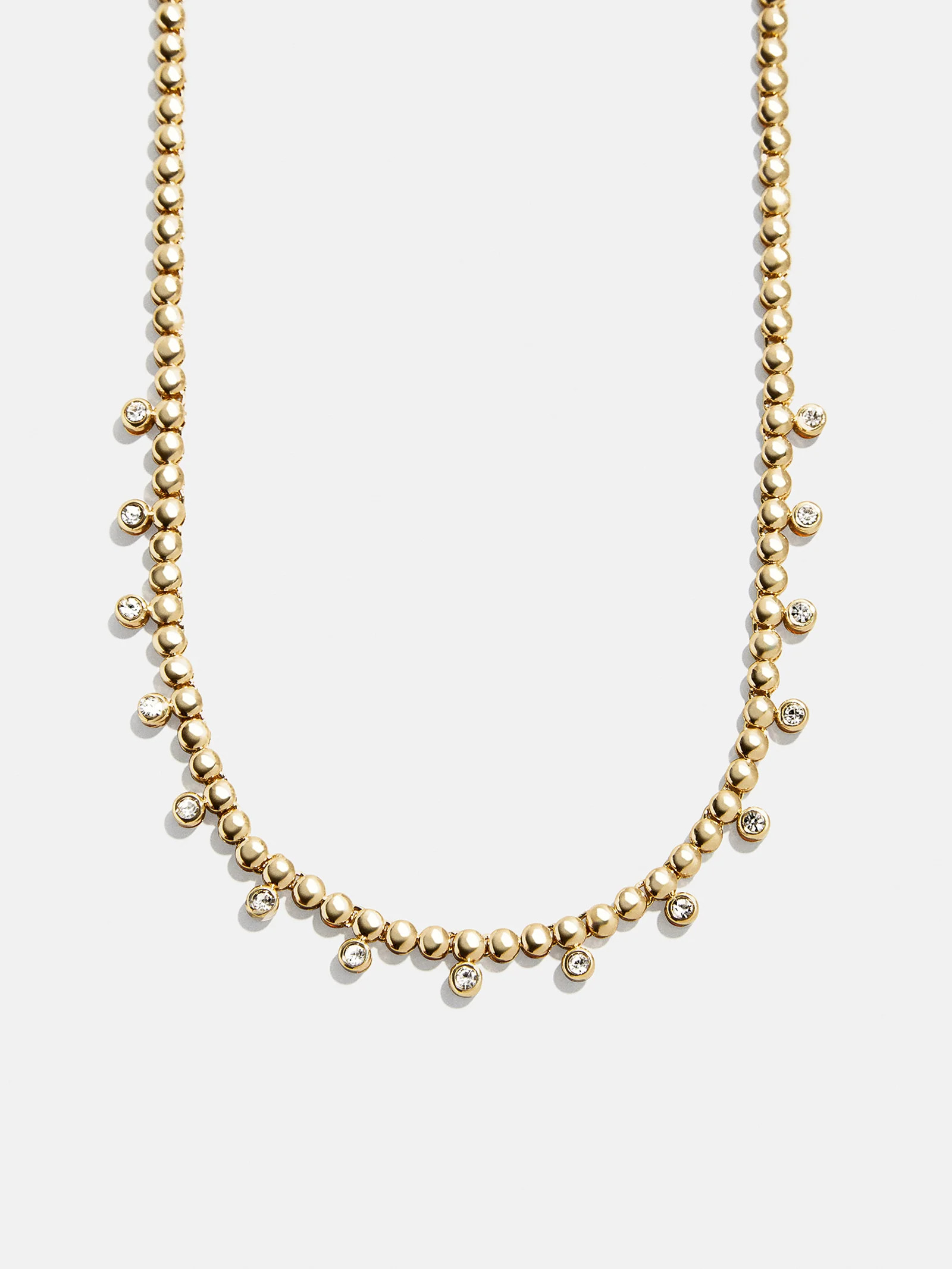 Joelle Pisa Beaded Necklace - Circle Bezel | BaubleBar