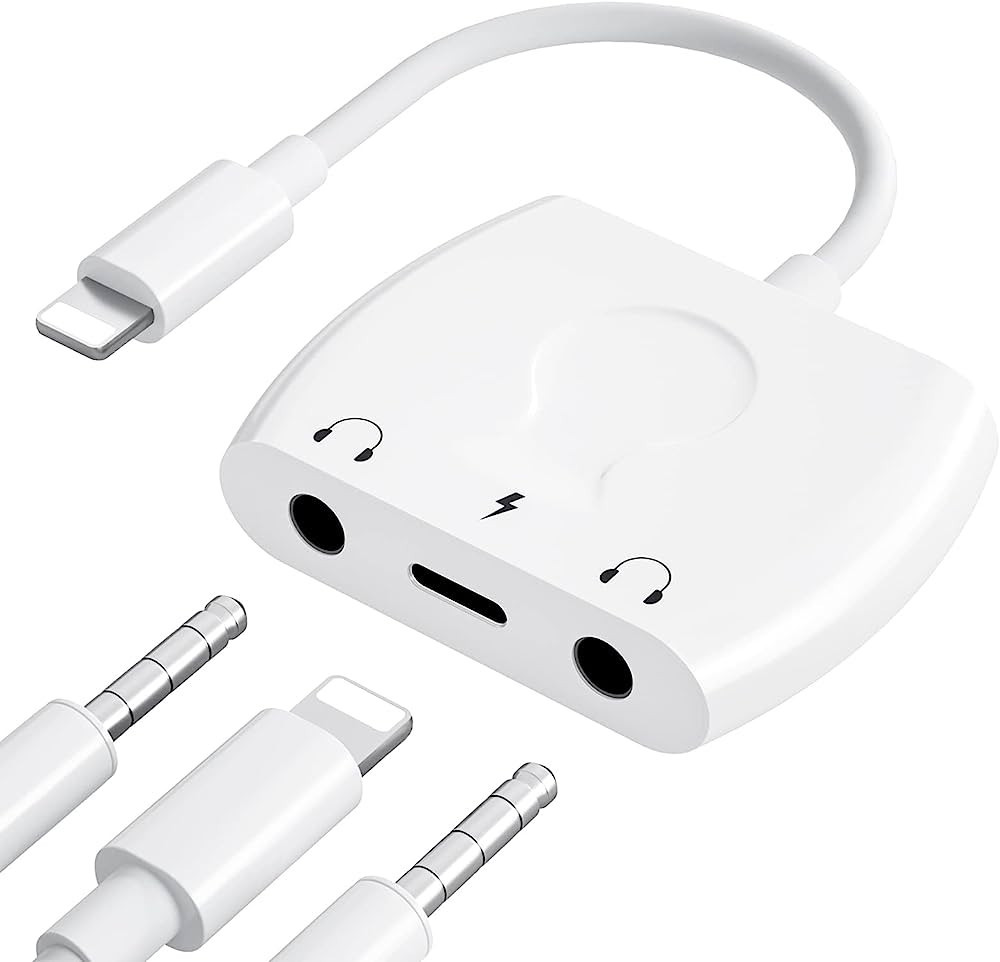 ELITEED iPhone Headphone Adapter,3in1 Lightning to 3.5 mm Headphone Jack Adapter,iPhone Splitter ... | Amazon (US)