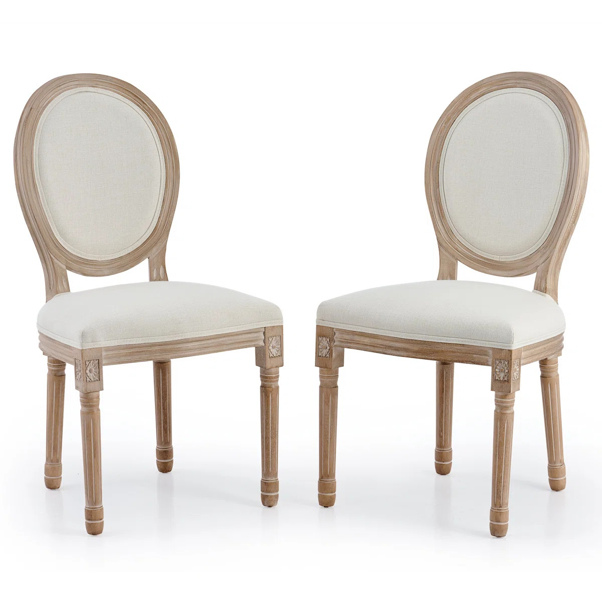 Luella 19'' H Linen Upholstered Side Chair (Set of 2) | Wayfair North America