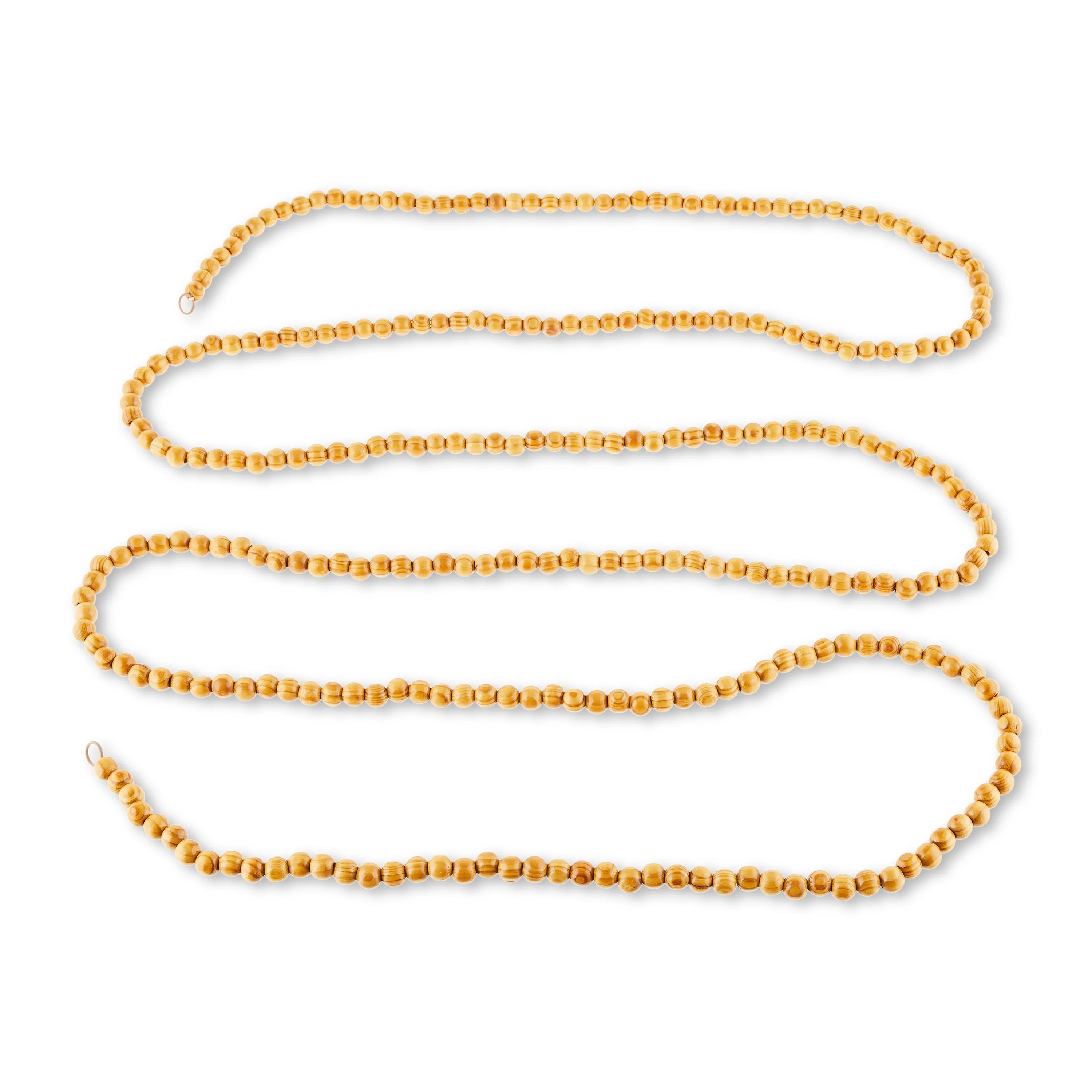 Brown Wood Bead Christmas Garland, 12', by Holiday Time - Walmart.com | Walmart (US)