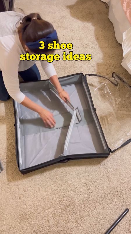 3 amazing ideas to store shoes. This under the bed organizer fits in 4 inch space comes with a plastic cover and dividers. 2nd option is best to save space as you can store the entire pair together. 3rd option is best for apartments or small
Spaces as you can hang it on the door. 

#LTKshoecrush #LTKunder50 #LTKhome