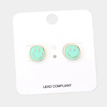 Enamel Smile Stud Earrings | Walmart (US)