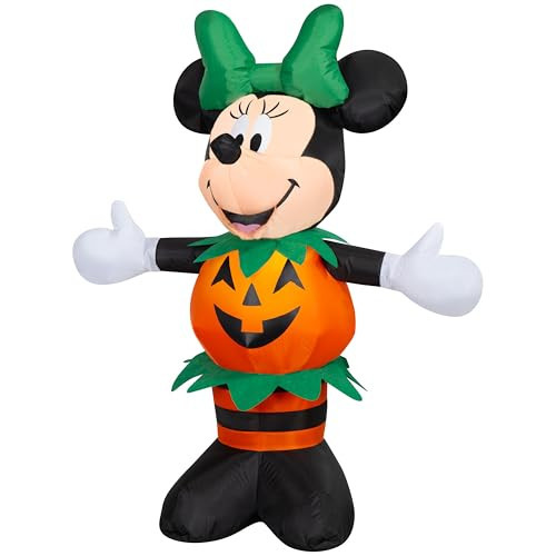Gemmy Minnie Mouse Halloween Inflatable, 3.5 Ft Tall Lighted Pumpkin Outfit Yard Decoration, Disney Outdoor Decor with Stakes and Tethers | Amazon (US)