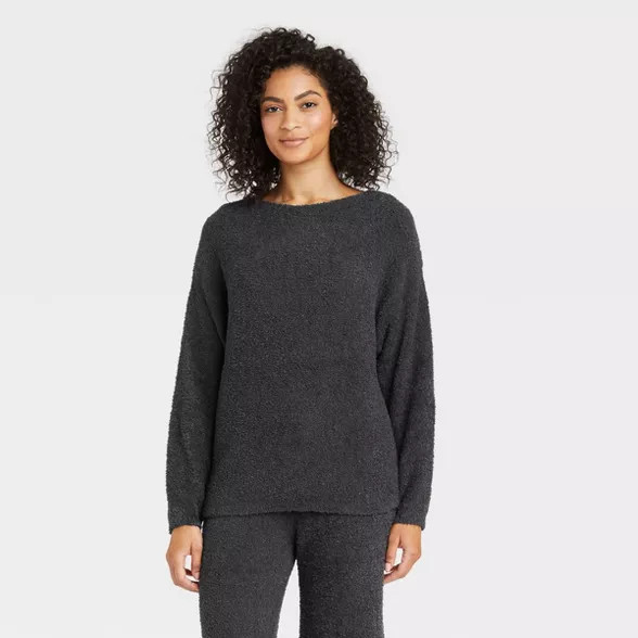 Women's Feather Yarn Lounge Pullover Sweater - Stars Above™ | Target