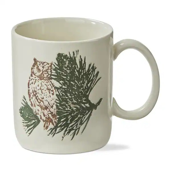 Wilde Pine Owl Mug - 16oz Ceramic Drinkware, Multicolor, Dishwasher Safe, Perfect for Christmas -... | Bed Bath & Beyond