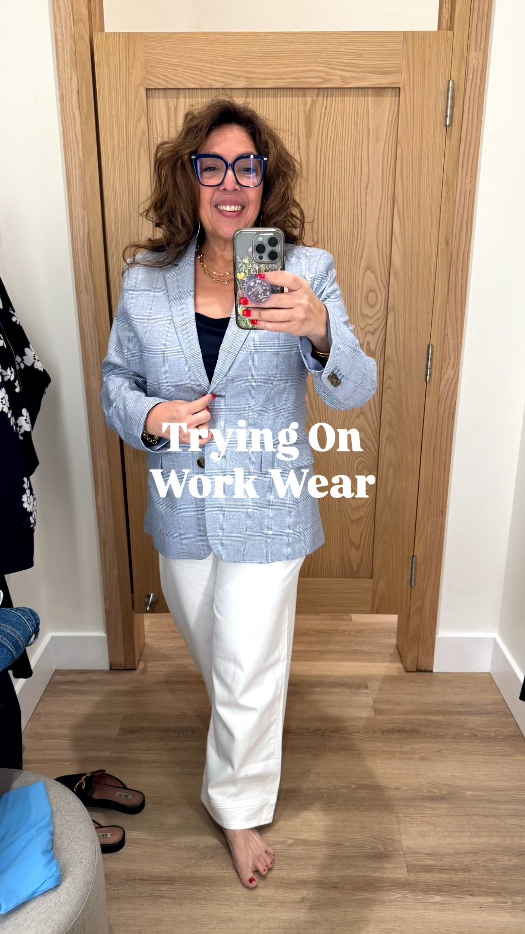 Trying on a few more pieces at Ann Taylor. Love, love, love this jacket with the white cropped jeans. 
The square neck tank is awesome too. 

I’m Elisa, a wardrobe stylist, founder of Turnkey Style, and author of The Style Advantage: I Say What HR Can’t. I work with professionals and corporate teams to help them show up authentically, on brand, and with confidence. I’m also a mom of two grown boys, a wife, a post-menopausal woman in business, 5’4”, a size 14/16 on the bottom and L on top. I’ve been everything from a size 10–18+, which is why fit, function, and real life always come first.