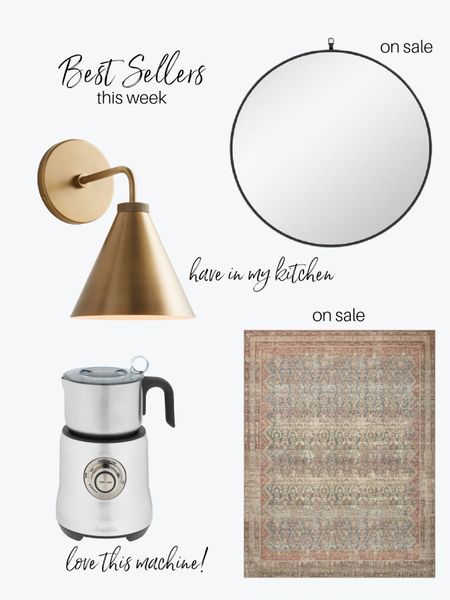 It’s always fun to see what’s most popular. Loving these top sellers of the week. I recently installed this brass sconce in my kitchen. So pretty! I use my Milk Cafe almost every day. We had a similar round black mirror hanging over our fireplace in our last home (on sale now). And, I currently have this Loloi rug in my cart (seems like a great deal).


#LTKhome #LTKFind #LTKsalealert
